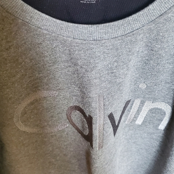 Calvin Klein Performance Black & Grey Logo Long Sleeve Sz. 3X Sweatshirt - Picture 8 of 13